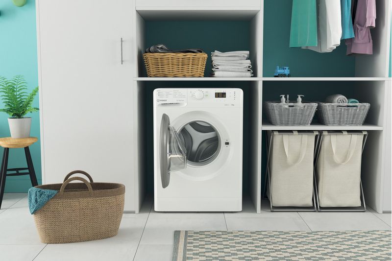 Indesit Pralka Wolnostojące MTWSA 51252 WS PL Biel Ładowany od frontu F Lifestyle frontal open