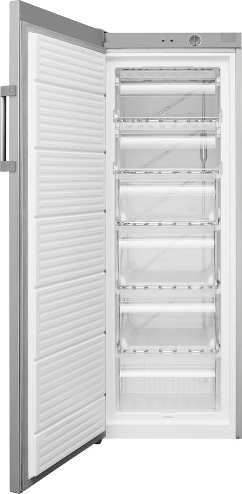 Indesit Zamrażarka Wolnostojące UI6 1 S.1 Srebrny Frontal open