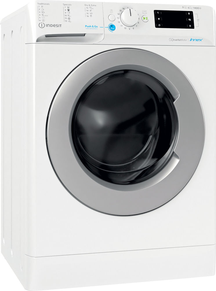 Indesit-Pralkosuszarka-Wolnostojące-BDE-961483X-WS-EU-N-Biel-Ładowany-od-frontu-Perspective