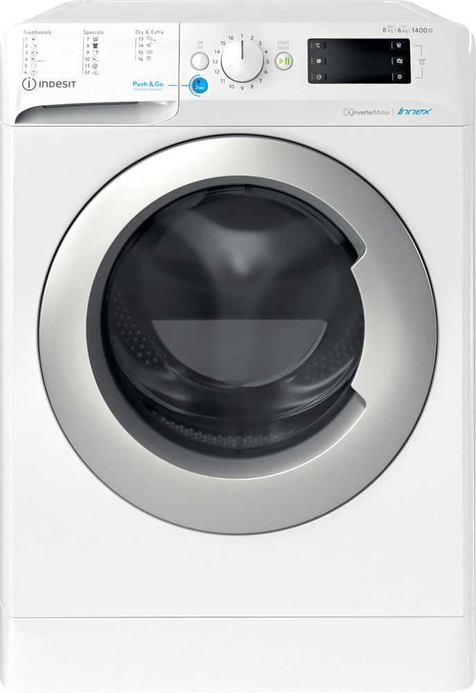 Indesit Pralkosuszarka Wolnostojące BDE 861483X WS EU N Biel Ładowany od frontu Frontal
