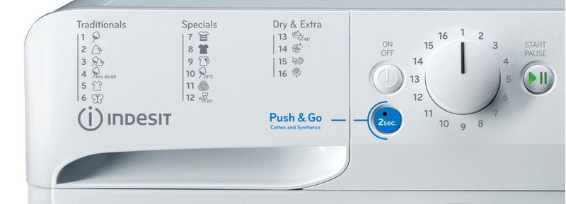 Indesit Pralkosuszarka Wolnostojące BDE 861483X WS EU N Biel Ładowany od frontu Control panel