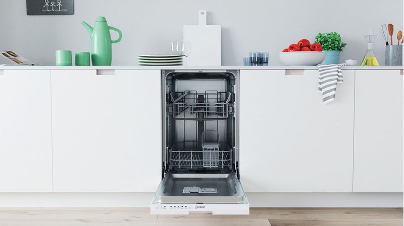Indesit Zmywarka Do zabudowy DSIE 2B10 Zintegrowane F Lifestyle frontal open