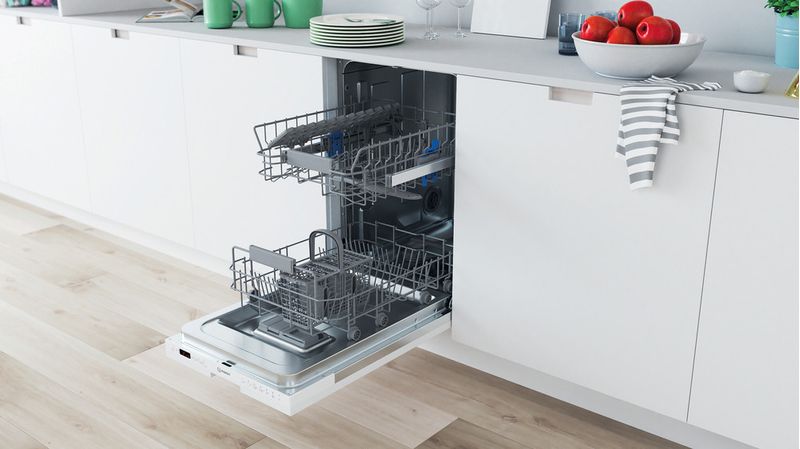 Indesit Zmywarka Do zabudowy DSIC 3M19 Zintegrowane F Lifestyle perspective open