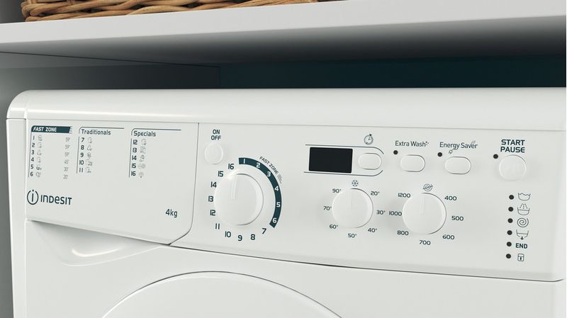 Indesit Pralka Wolnostojące EWUD 41251 W EU N Biel Ładowany od frontu F Lifestyle control panel