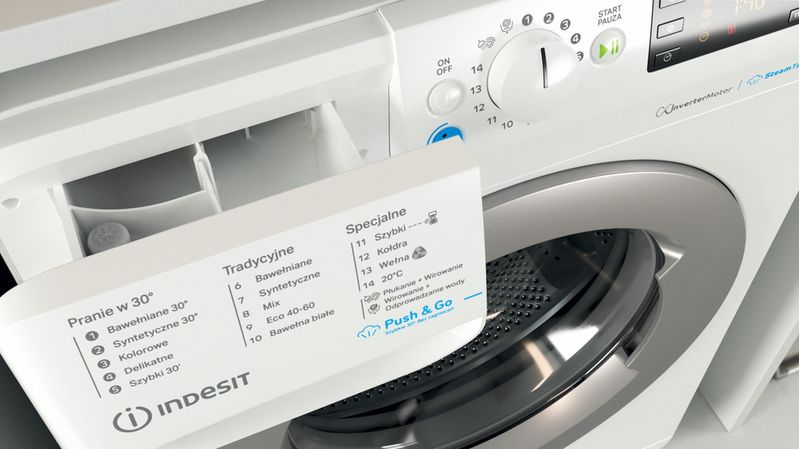 Indesit Pralka Wolnostojące BWSE 71095X WSV PL Biel Ładowany od frontu B Drawer