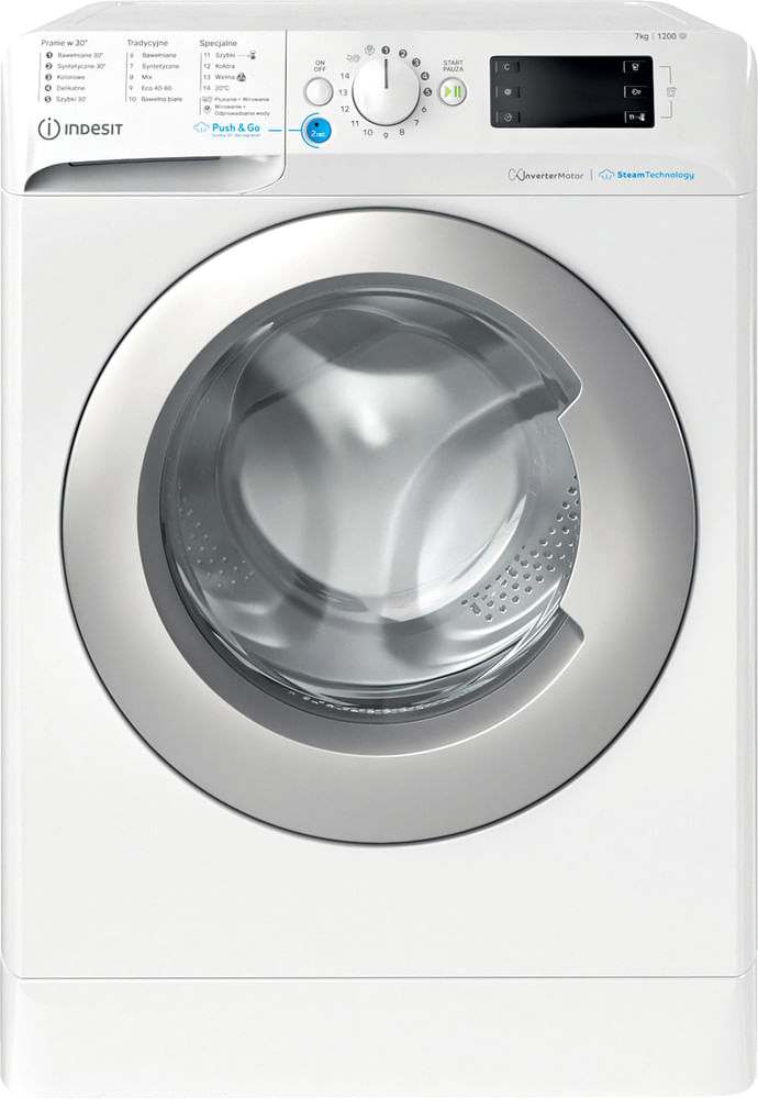 Indesit Pralka Wolnostojące BWSE 71295X WSV PL Biel Ładowany od frontu B Frontal