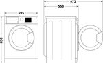 Indesit Pralka Wolnostojące MTWE 71252 WK PL Biel Ładowany od frontu E Technical drawing