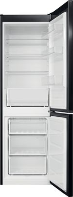 Indesit Lodówka z zamrażarką Wolnostojące LI8 S1E K Czarny Dwudrzwiow(y)a Frontal open