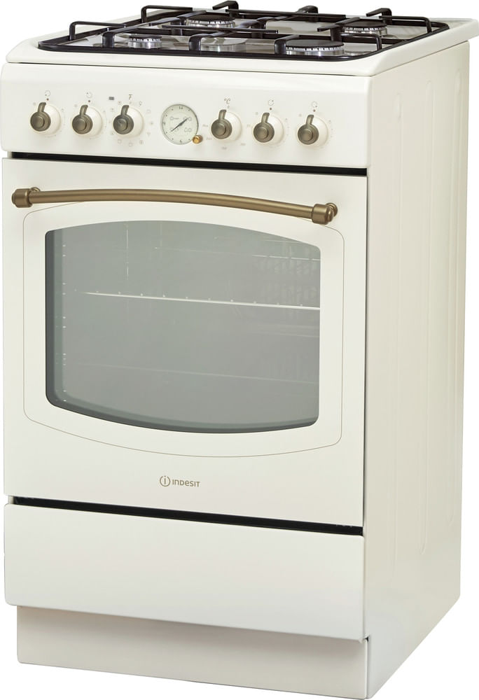 Indesit-Kuchenka-IS5G8MHJ-E-Bladożołty-Gazowy-Perspective
