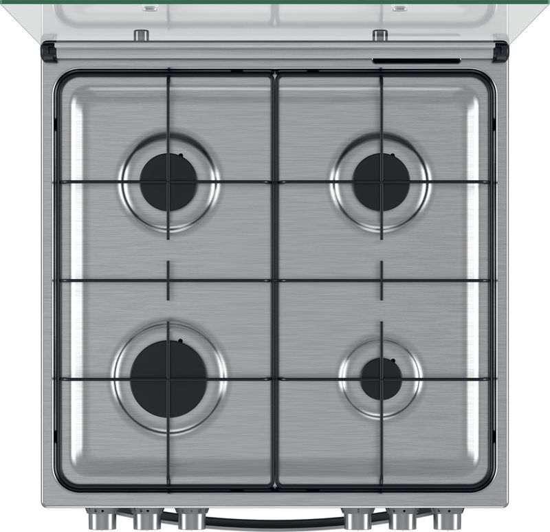 Indesit-Kuchenka-IS67G8CHX-E-Inox-Gazowy-Frontal-top-down
