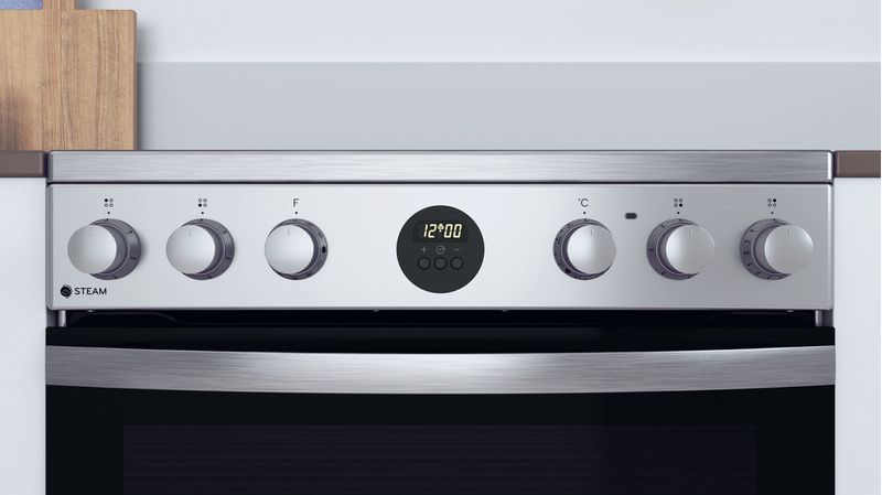 Indesit-Kuchenka-IS67V8CHX-E-Inox-Elektryczny-Control-panel