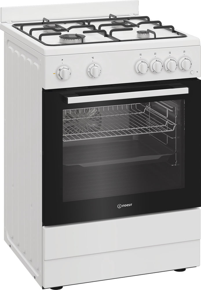 Indesit-Kuchenka-I6G5KCW-Biel-Gazowy-Perspective