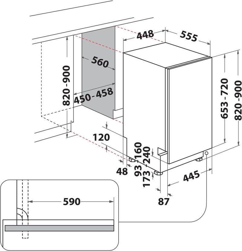 Indesit-Zmywarka-Do-zabudowy-IN2IKE107-Zintegrowane-E-Technical-drawing